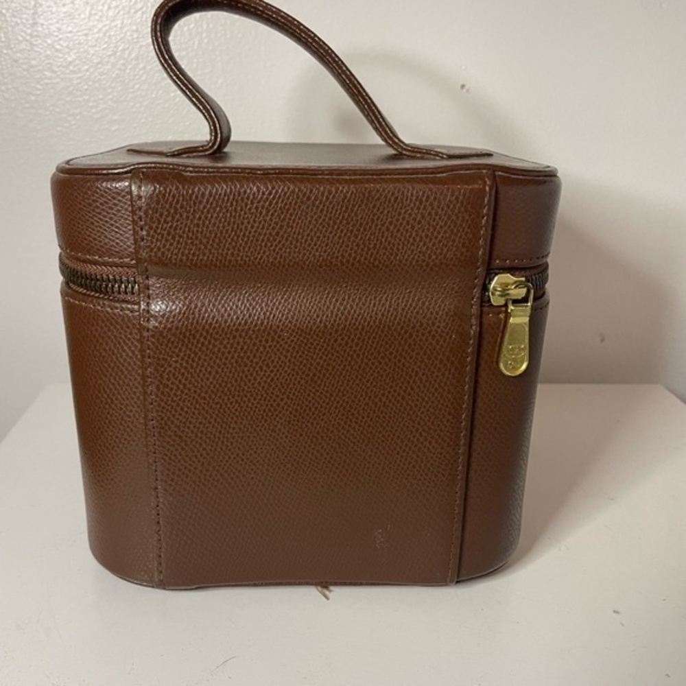 Auth MCM Brown Leather Vanity Bag - Picture 7 of 8